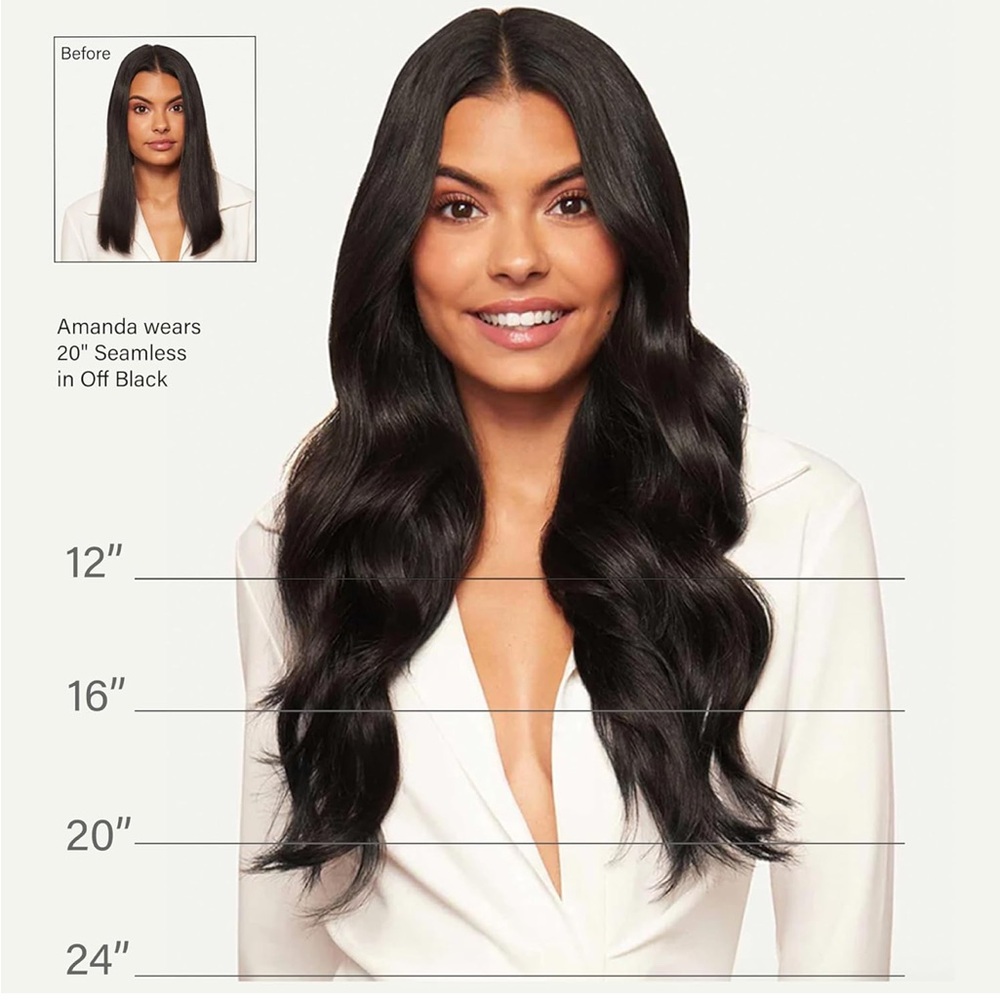 Luxy Human Hair Mocha Brown Balayage 16” Classic Clip In Hair Extensions - Picture 12 of 16
